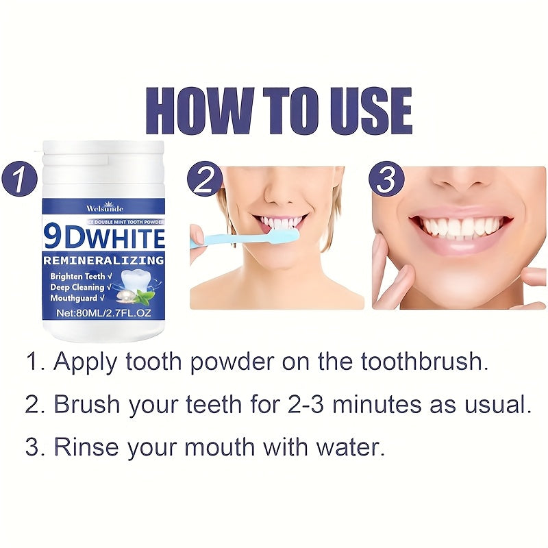 9D White Remineralizing Hydroxyapatite Tooth Powde