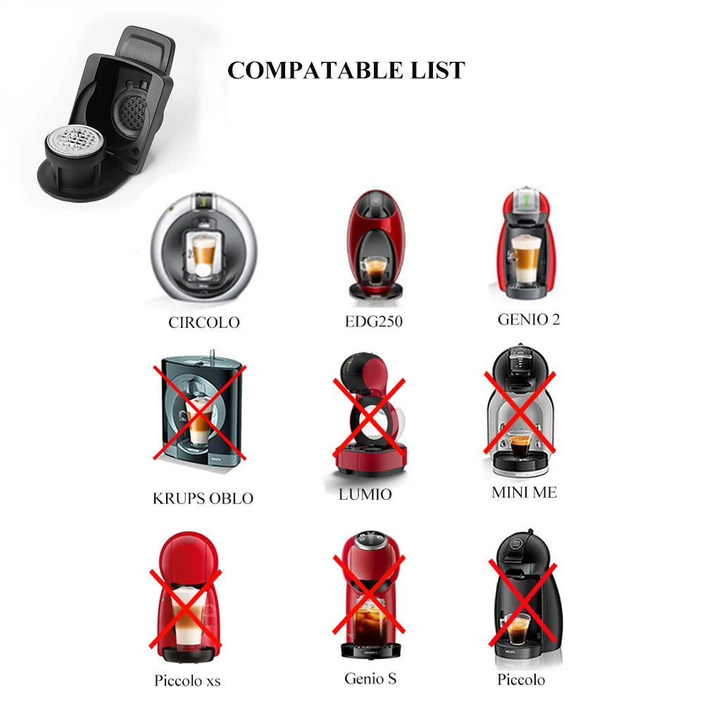 Capsule Adapter For Nespresso Original Capsules Convert forDolce Gusto Crema