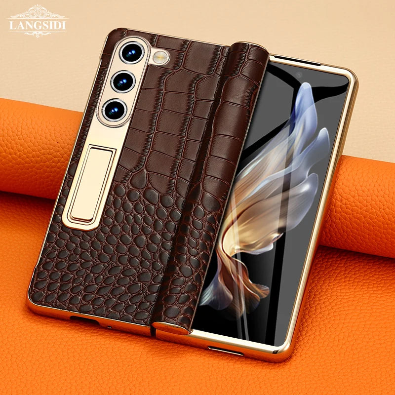 LANGSIDI Leather Case Leather for Samsung Galaxy Z Fold 6 5 4 3