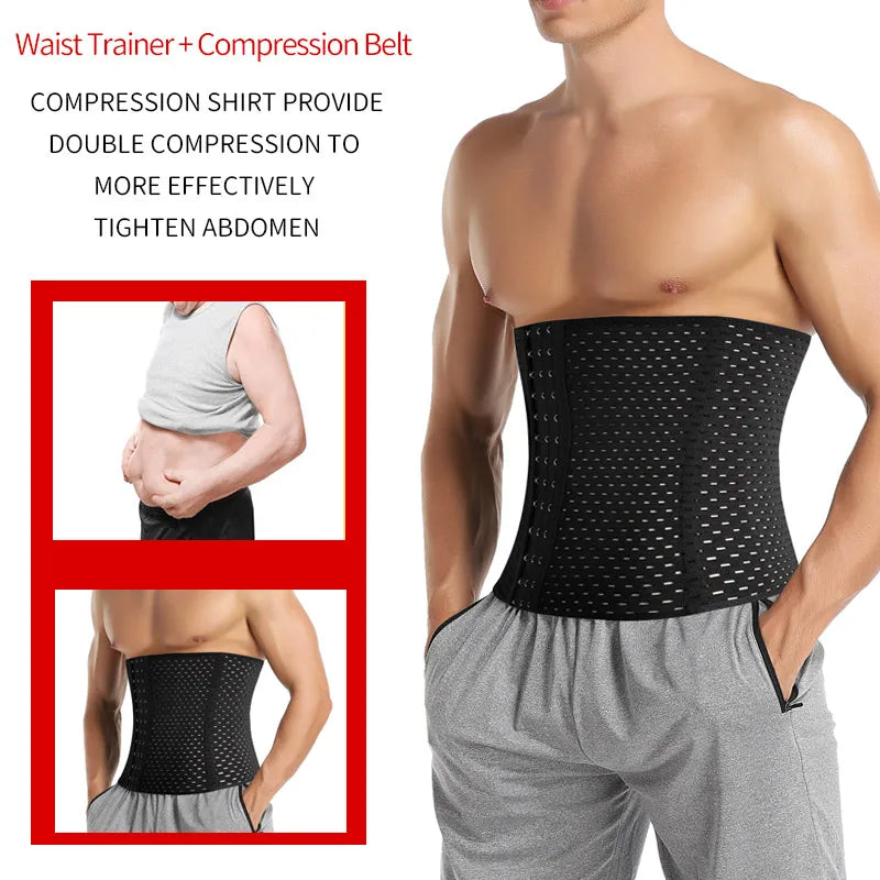 Waist Trainer Shapers Corset For Men Abdomen Reducer Slimming Belt Shapewear