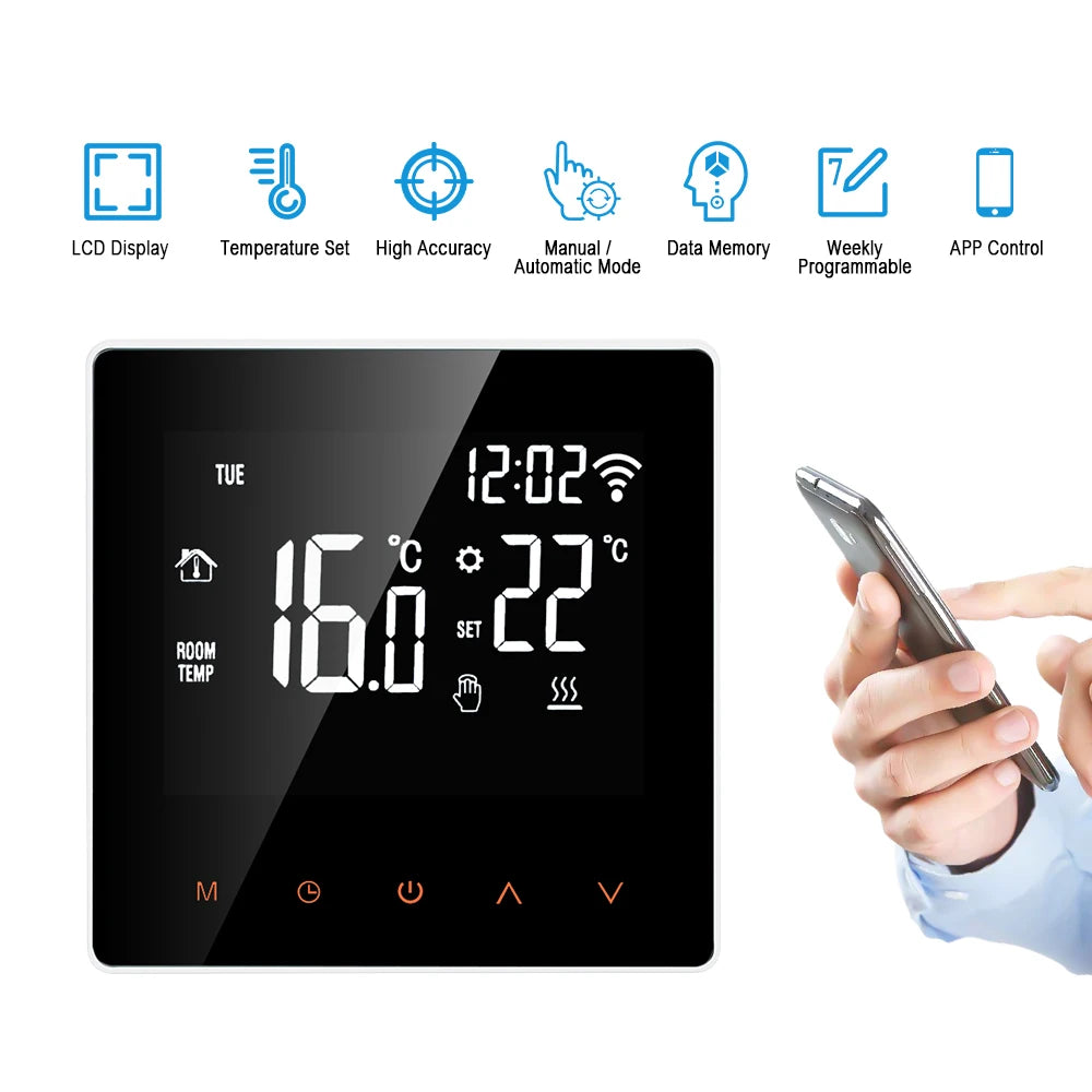 AVATTO Tuya WiFi Smart Thermostat, Electric Floor Heating Water/Gas Boiler Temperature