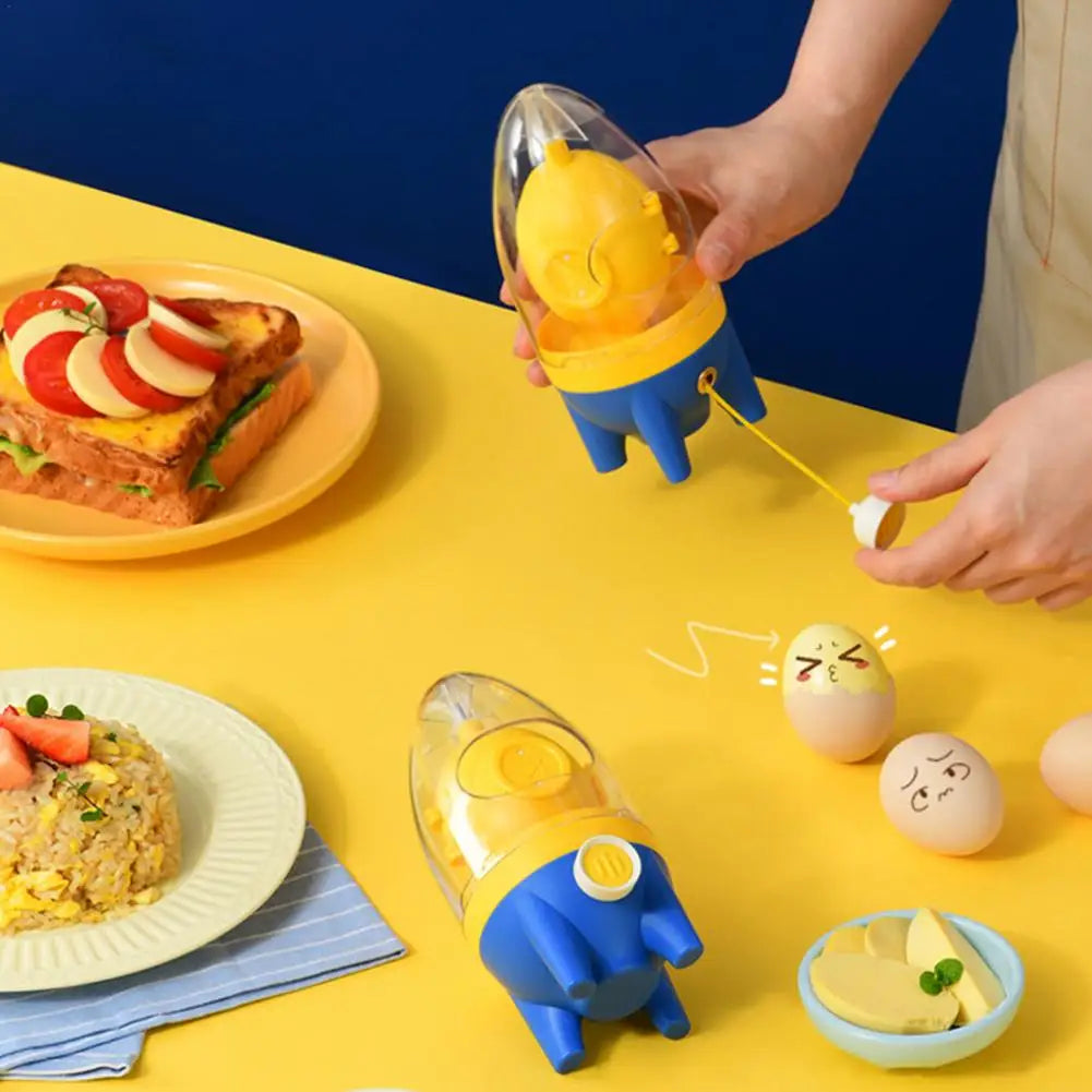 🚀 Rocket Manual Golden Egg Scrambler – Mix Eggs Like Magic, Without Cracking the Shell!
