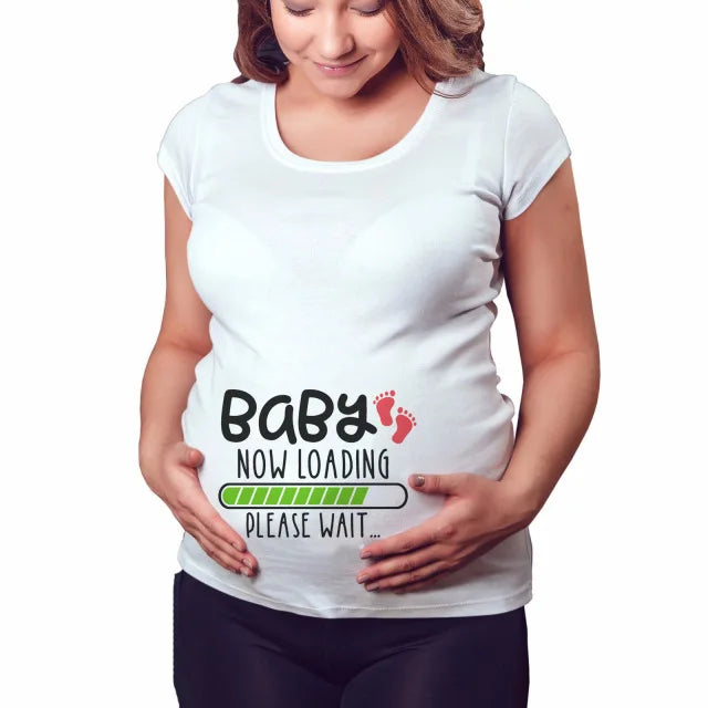 Summer Fashion Pregnant Woman Clothes Maternity Baby Peeking Sweatshirt
