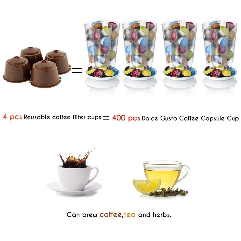 LMETJMA 9 Color Refillable Reusable Dolce Gusto Coffee Capsules