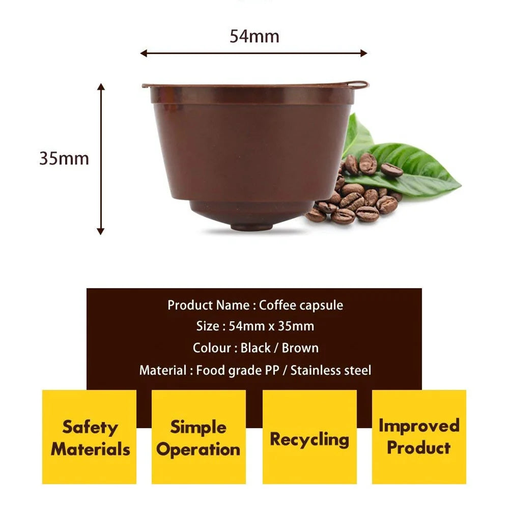 LMETJMA 9 Color Refillable Reusable Dolce Gusto Coffee Capsules