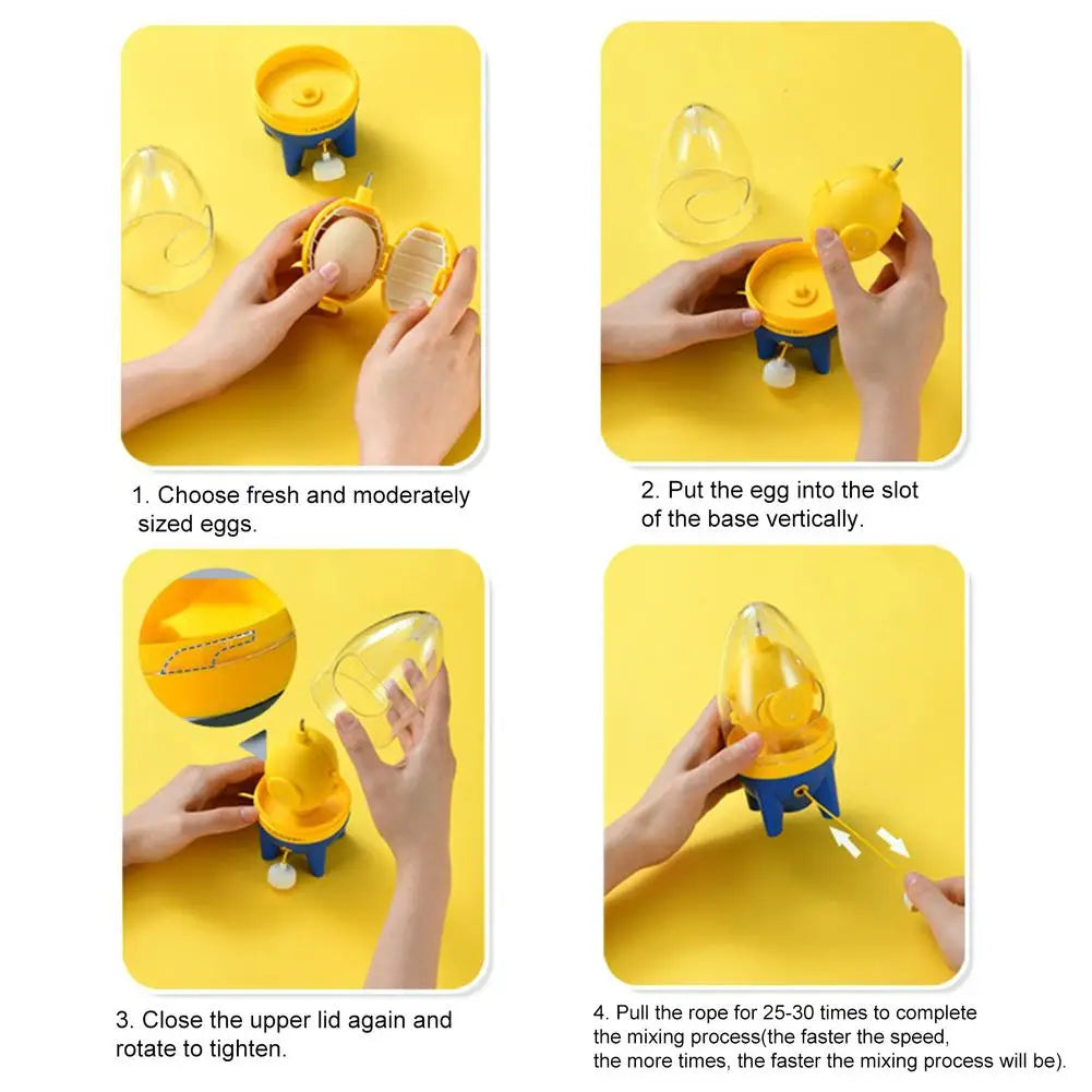 🚀 Rocket Manual Golden Egg Scrambler – Mix Eggs Like Magic, Without Cracking the Shell!