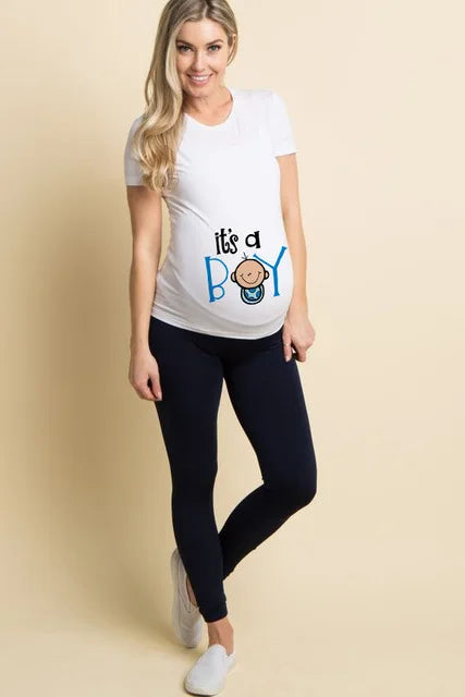 Summer Fashion Pregnant Woman Clothes Maternity Baby Peeking Sweatshirt