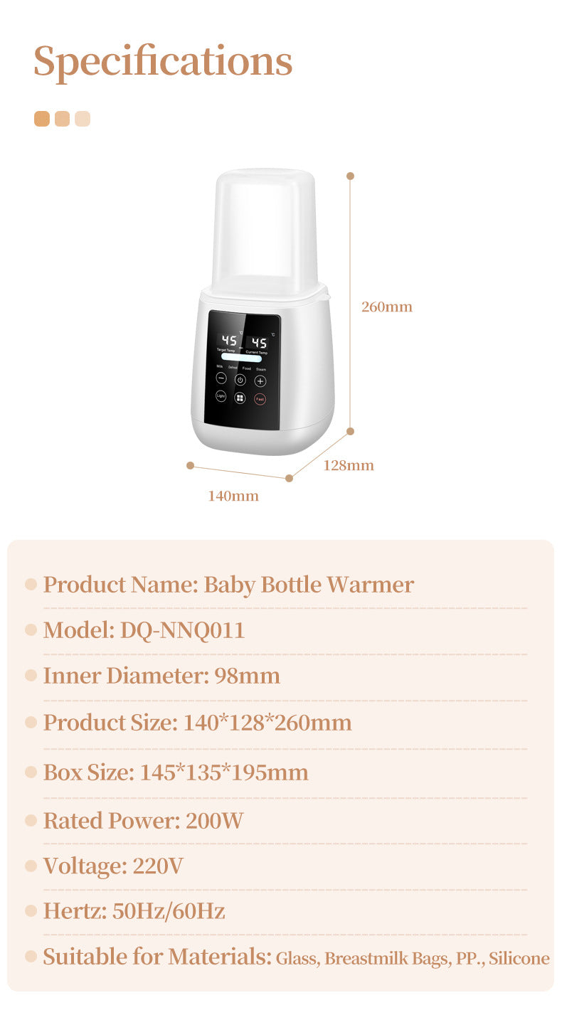 Baby Bottle Warmer & Sterilizer 24 hour 6-in-1Multifuntion Breast Milk