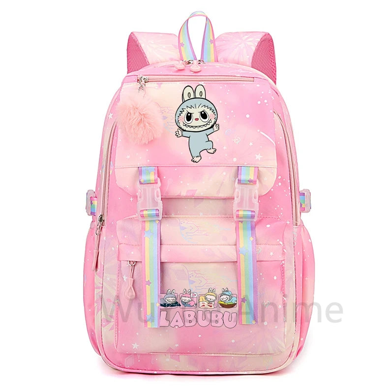 Mochila estampada fofa de anime para adolescentes estudantes crianças meninas meninos mochila escolar
