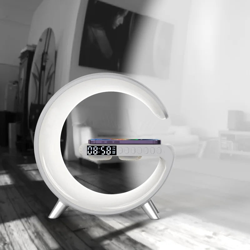 G-Charge Atmosphere Lamp: LED Night Lamp with Bluetooth Speaker & Wireless Charger