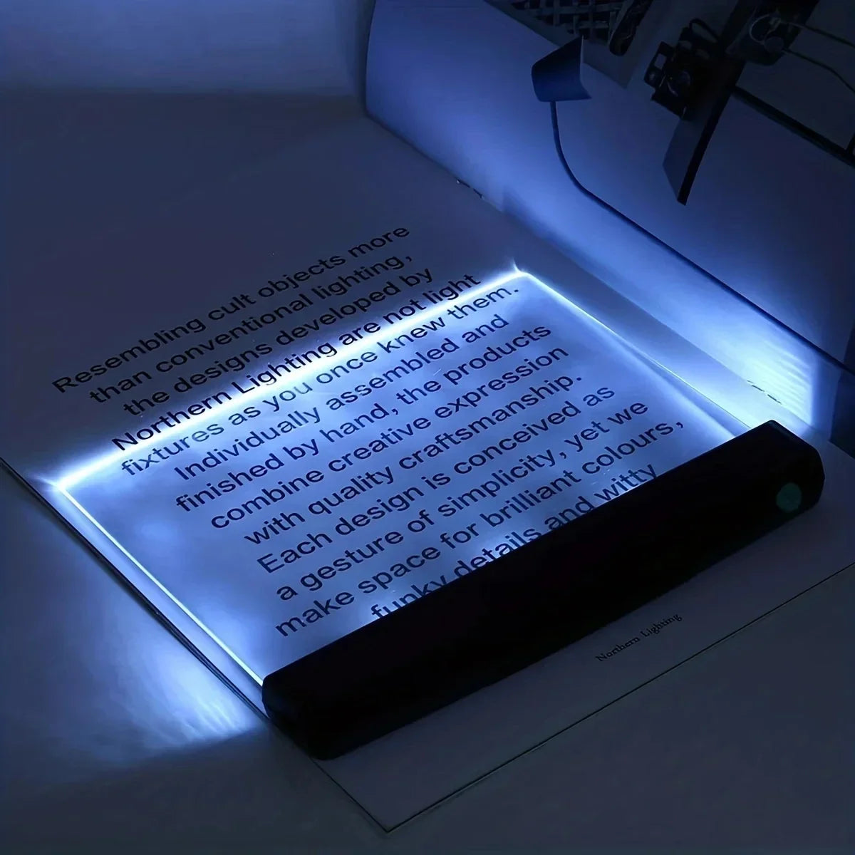 1pc LED Flat Panel Night Vision Reading Light Eye Protection