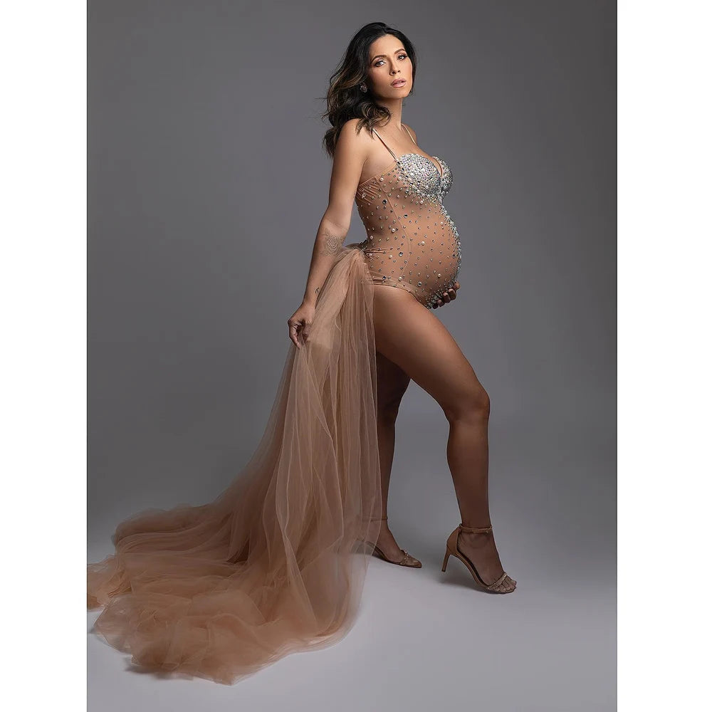 Luxurious Maternity Photography Jumpsuit