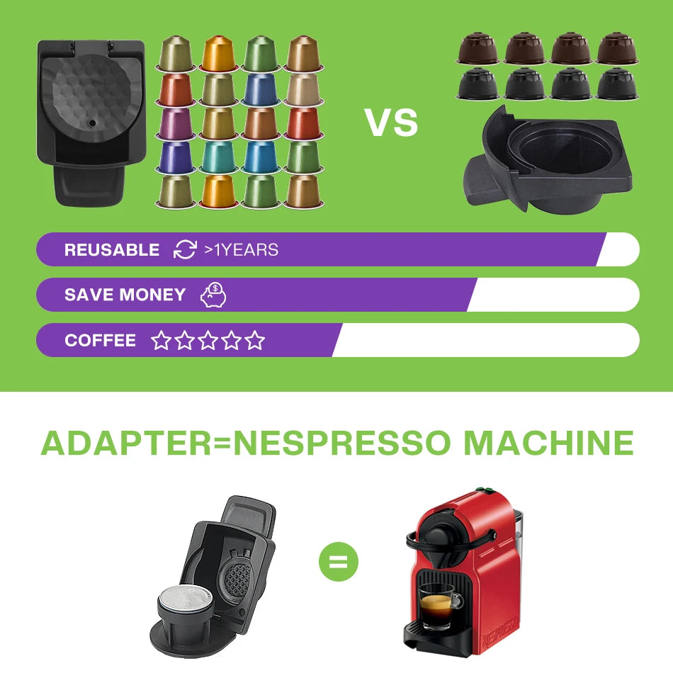Capsule Adapter For Nespresso Original Capsules Convert forDolce Gusto Crema