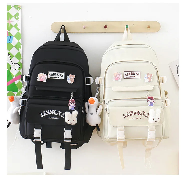 Conjunto de 5 pingentes grátis estilo floresta versão coreana casual harajuku estudante