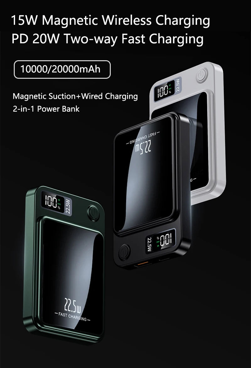 Unleash Endless Power with Our Magnetic Wireless Power Bank!
50000mAh Capacity
