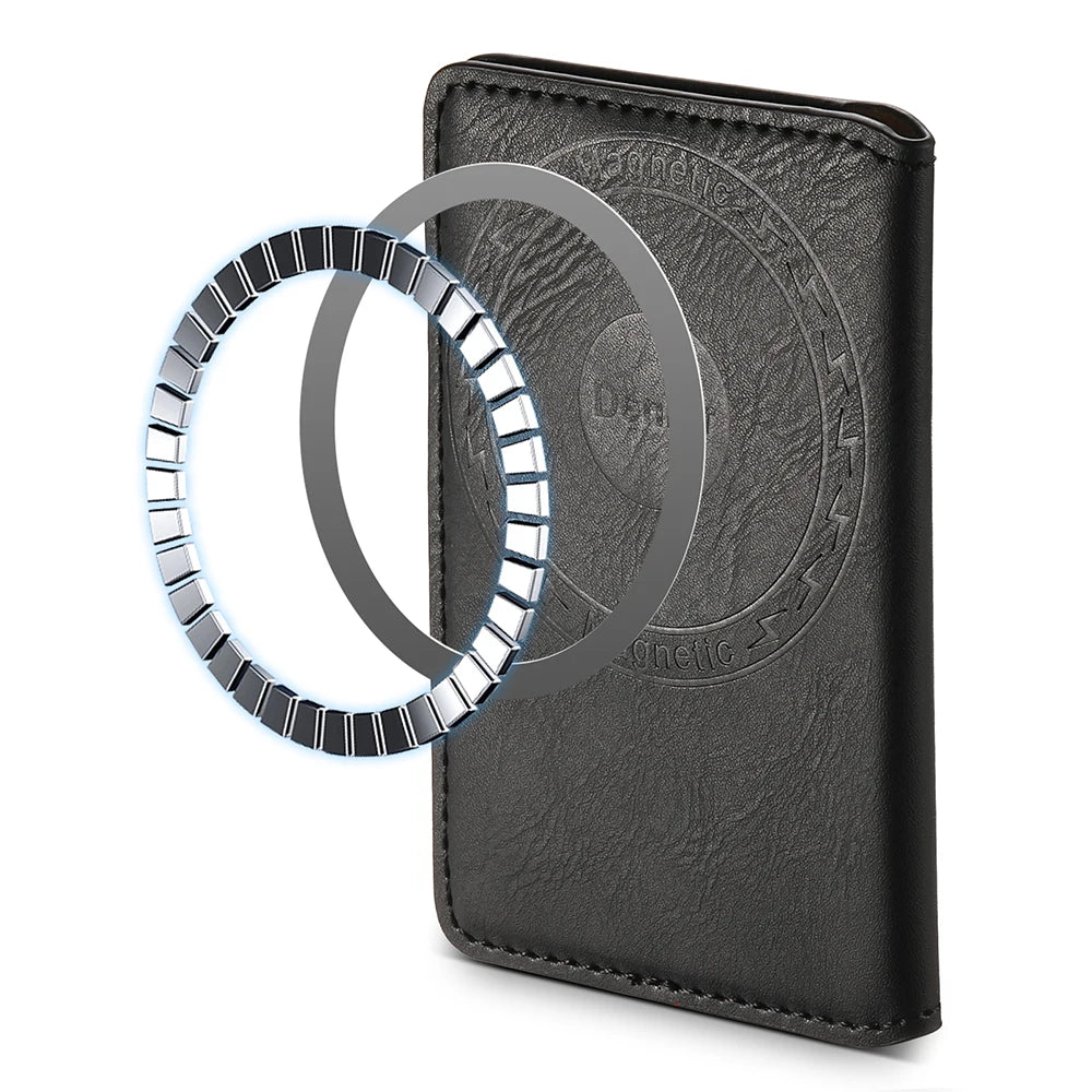 Wallet Case for Magsafe Leather Magnetic Bag Card Holder