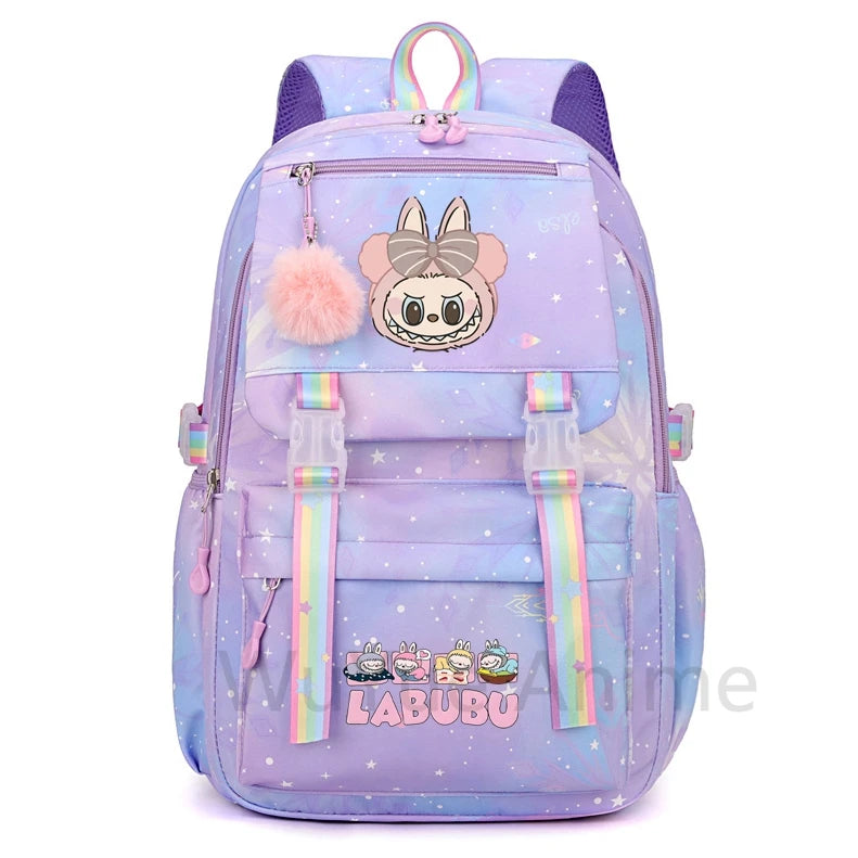 Mochila estampada fofa de anime para adolescentes estudantes crianças meninas meninos mochila escolar