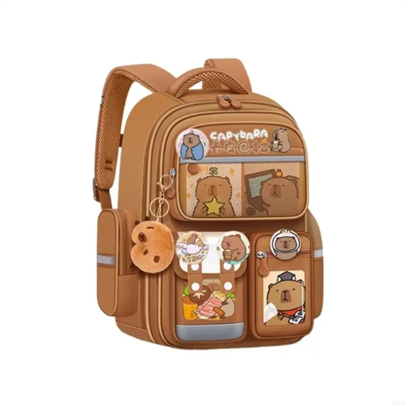 H3CB Unique Capybara Designs Backpack For Elementary Students Ergonomic