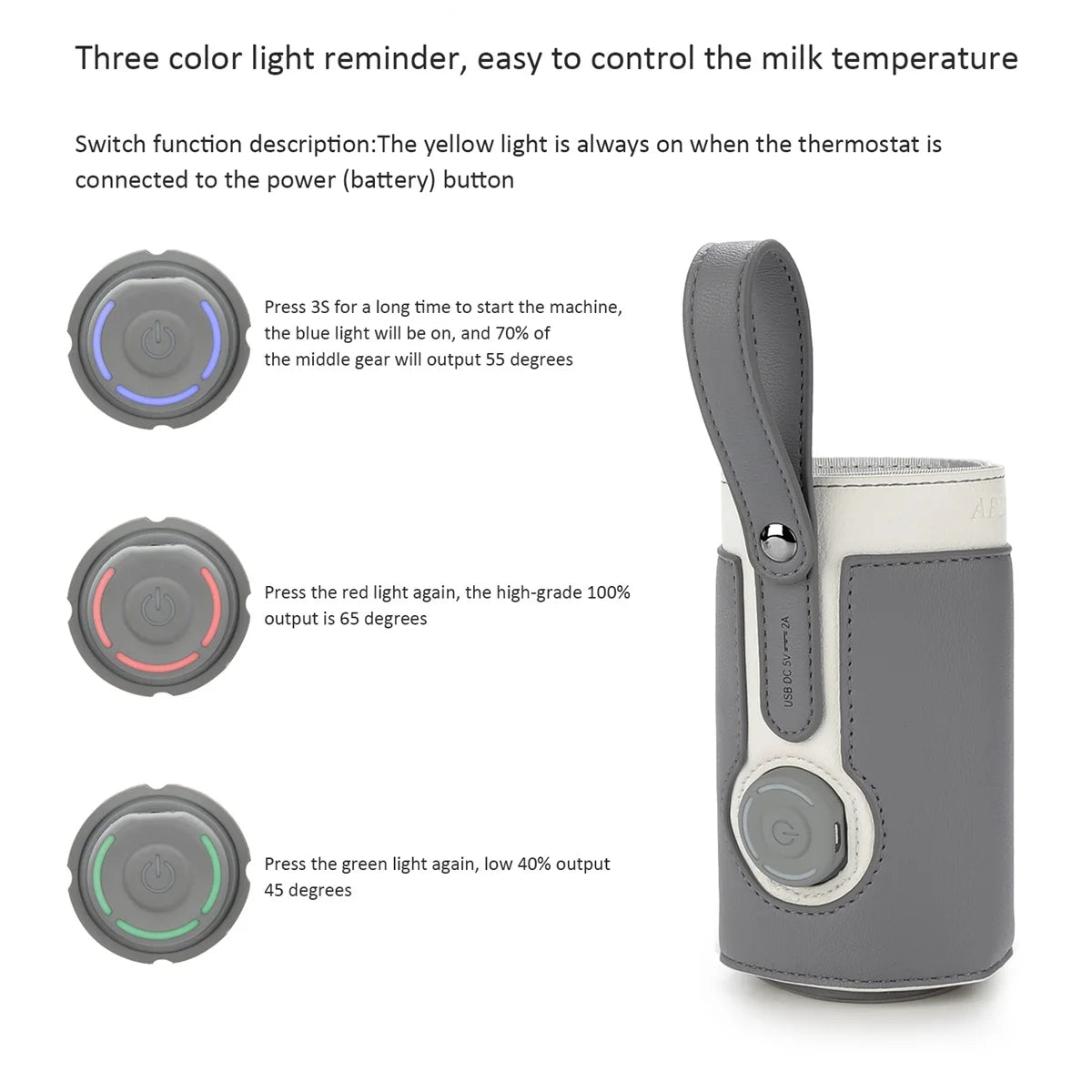 EfficiEent USB Milk Heat Keeper for Travel and Car Use