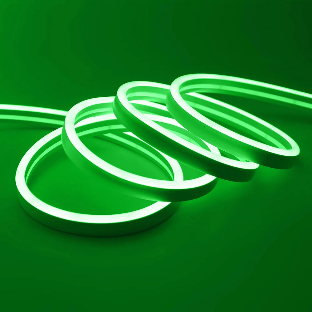 Solar LED Neon Strip Light 5m 10m DC 24V 120LED/m 2835 Flexible Lights 6x12mm Waterproofof
