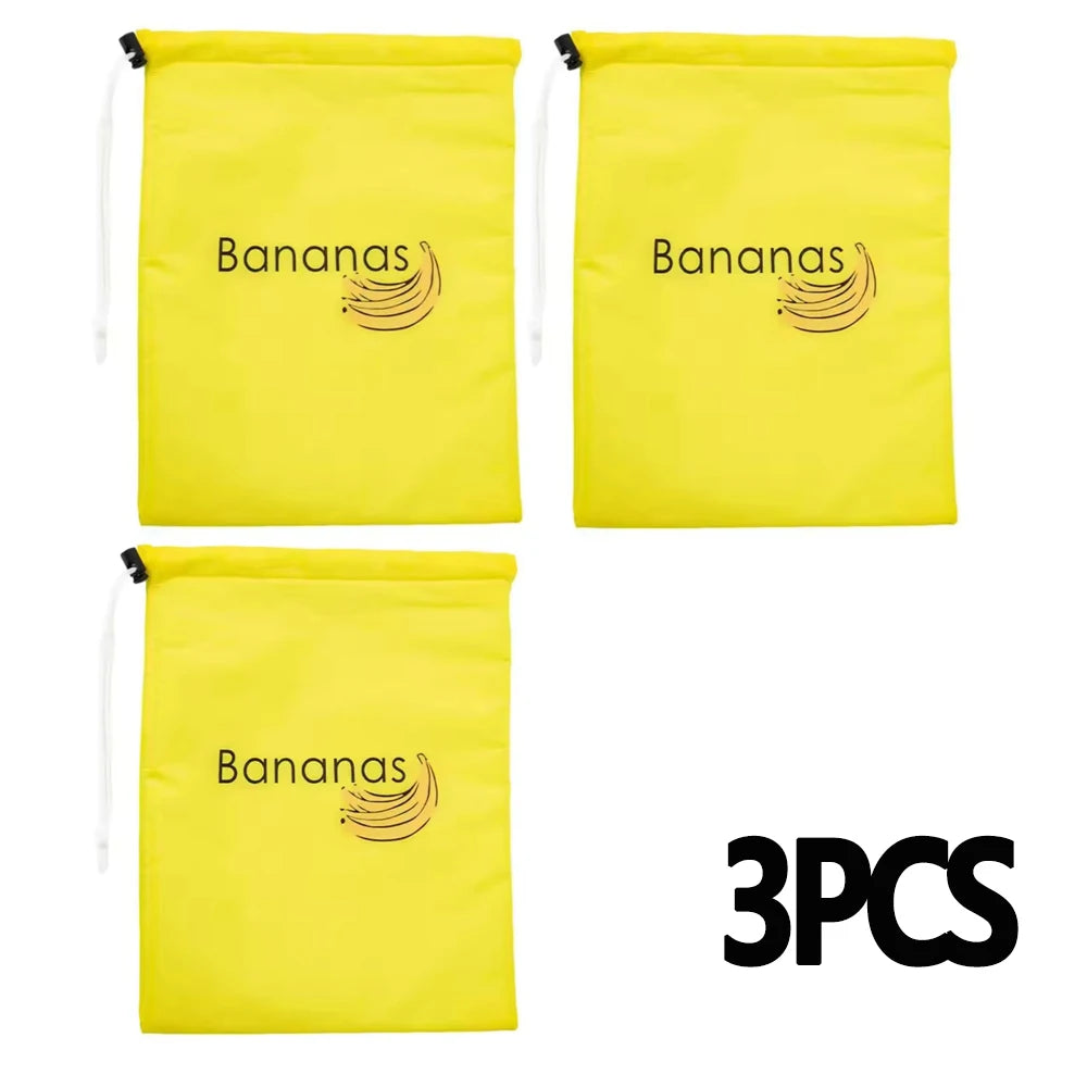 1/2/3/5Pcs Durable Yellow Banana Storage Bags Insulated Fruit Vegetable Fresh-keep