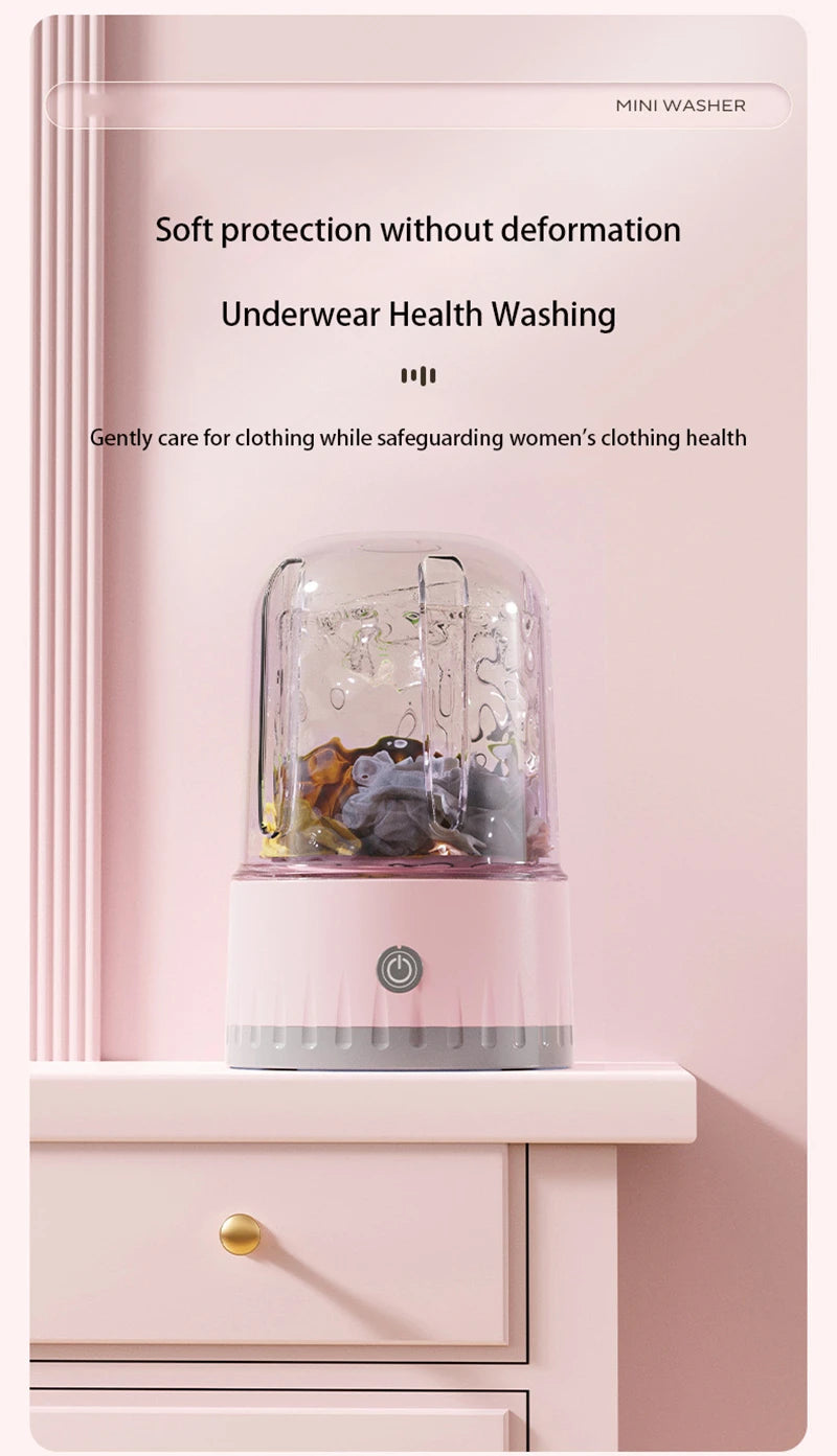 Mini Laundry Cup 1L Wireless Portable Underwear&Socks Automatic Washing Machine