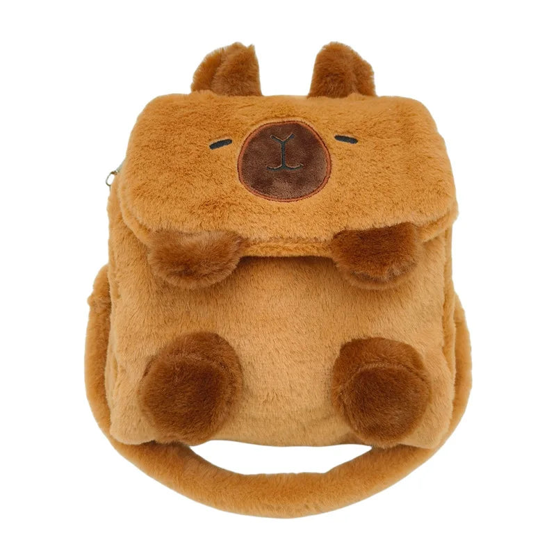 Capybara Plush Backpack Kawaii Fashion Plushie Doll Fur Pendant Children's