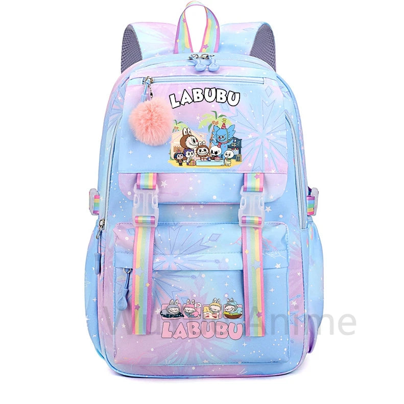 Mochila estampada fofa de anime para adolescentes estudantes crianças meninas meninos mochila escolar