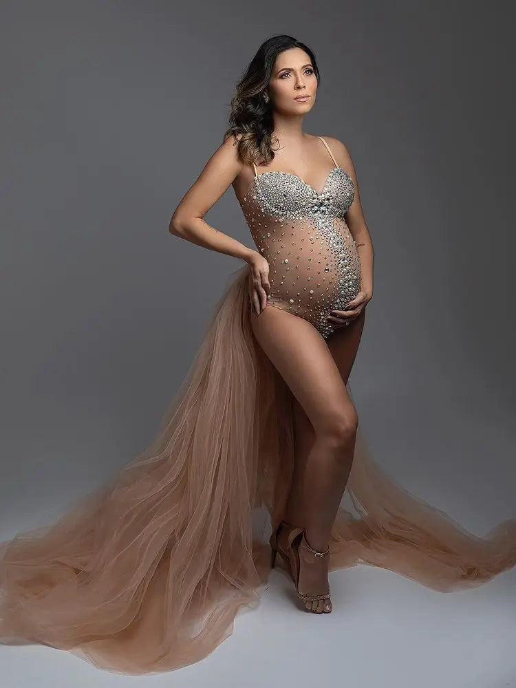 Luxurious Maternity Photography Jumpsuit