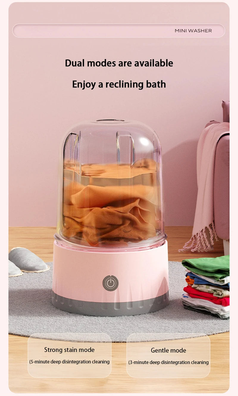Mini Laundry Cup 1L Wireless Portable Underwear&Socks Automatic Washing Machine