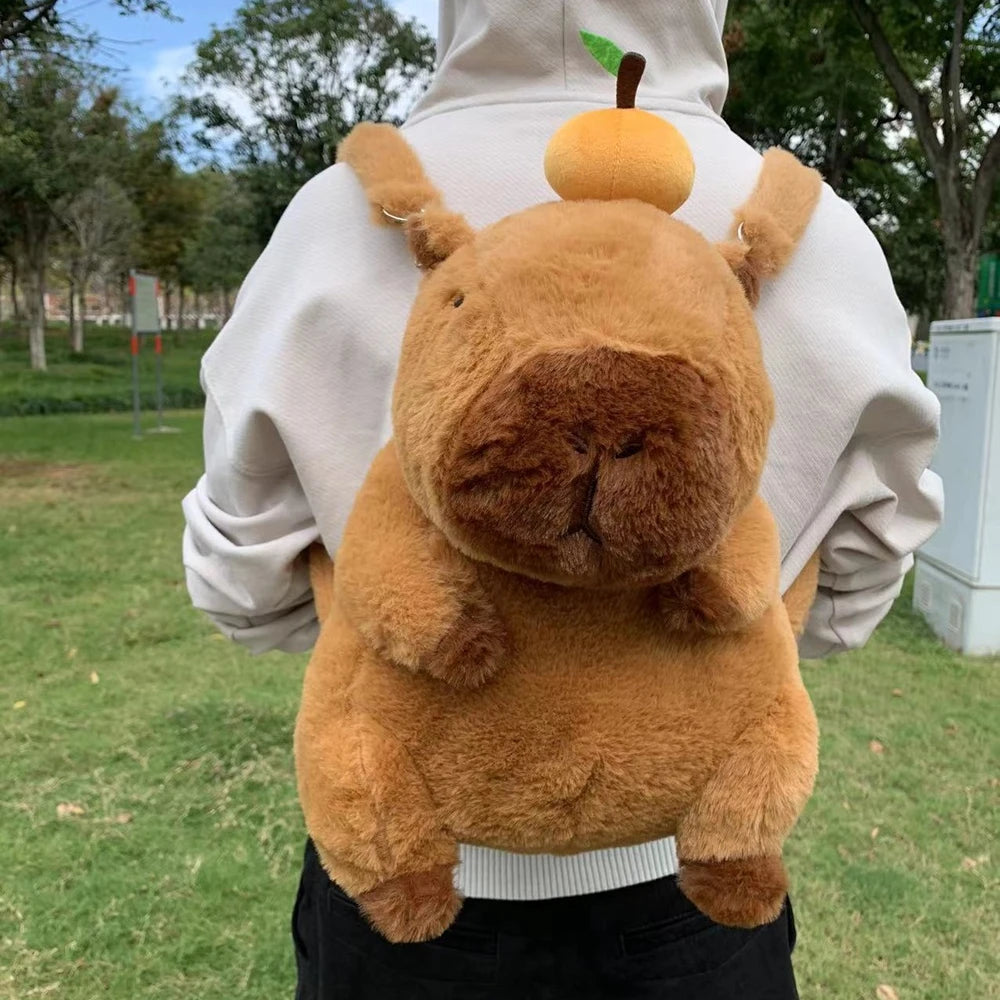 Capybara Plush Backpack Kawaii Fashion Plushie Doll Fur Pendant Children's