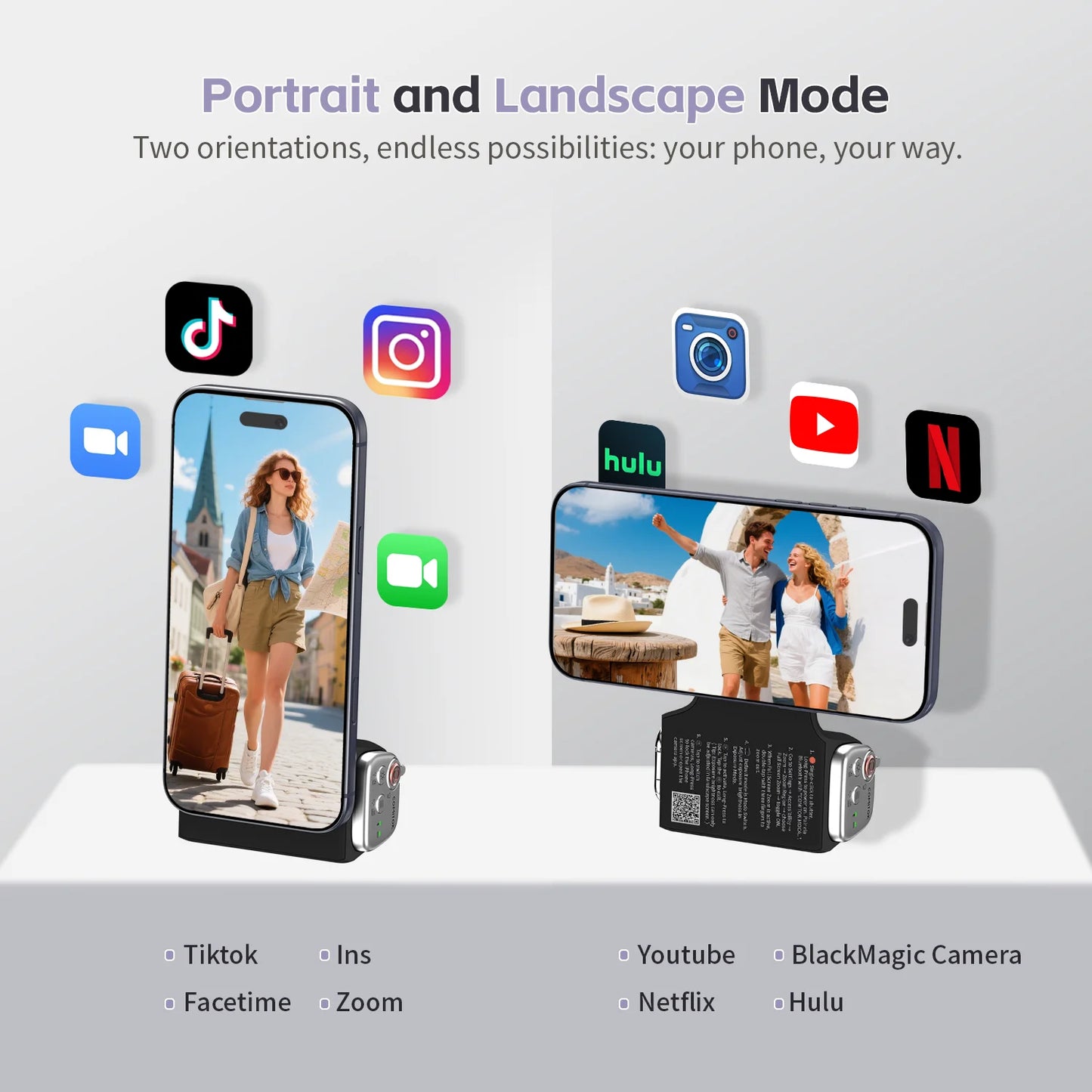 Soporte magnético para teléfono COMITOK con control remoto y mango portátil para fotografía