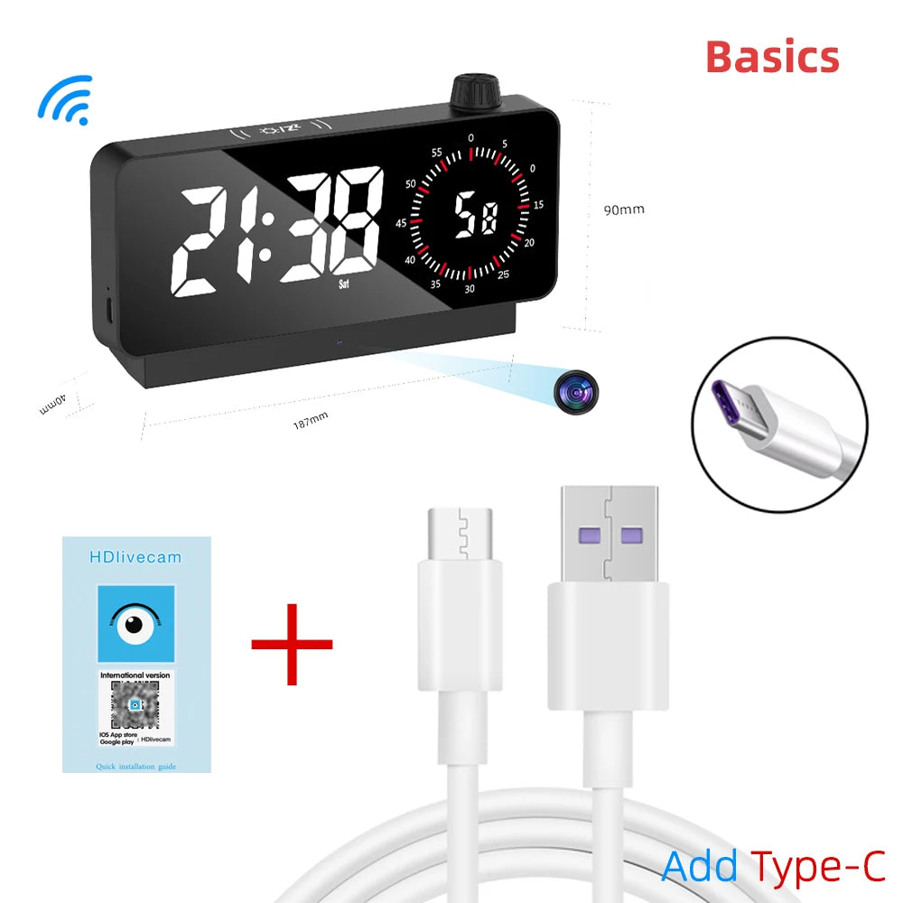 4K & 1080P HD WiFi Clock Camera – Smart, Secure, Invisible.