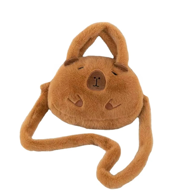 Capybara Plush Backpack Kawaii Fashion Plushie Doll Fur Pendant Children's