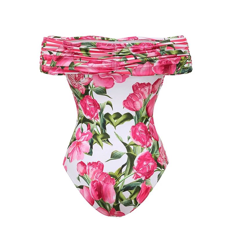 "Women's Floral One-Piece Swimsuit