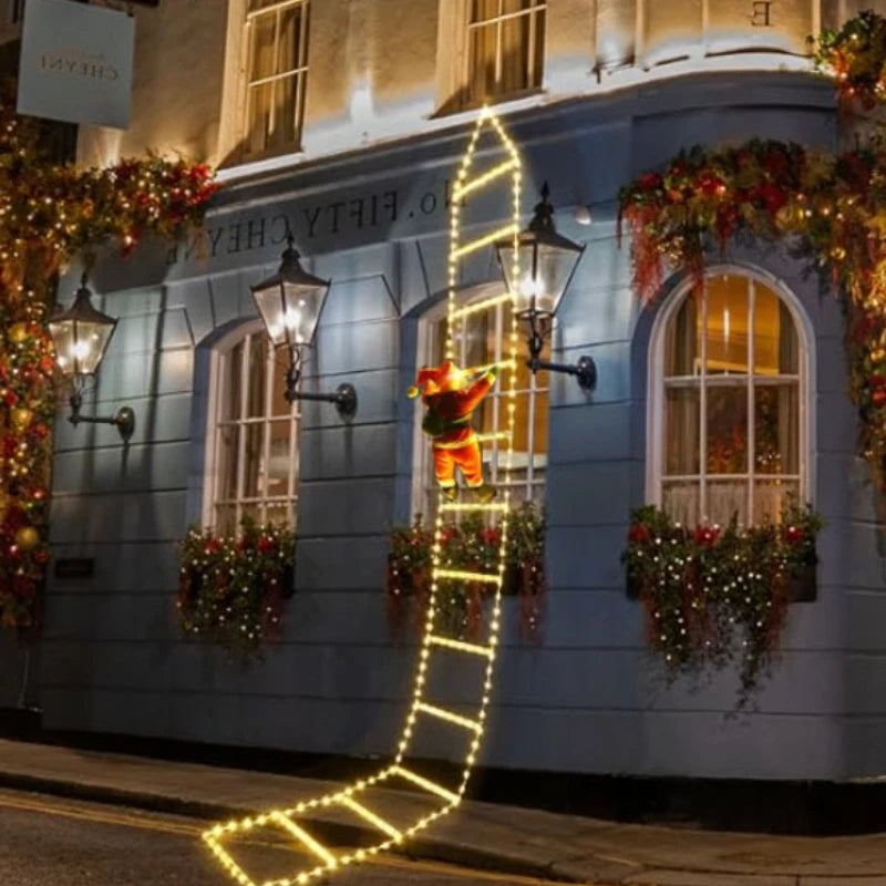 1.5/3M Christmas Decoration LED Santa Claus Climbing Ladder Light USB Plug