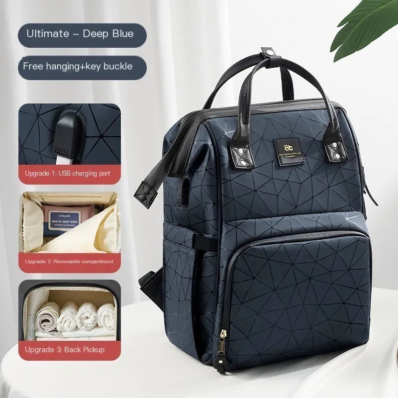 AIBEDILA Mommy Bag Impermeável USB Grande