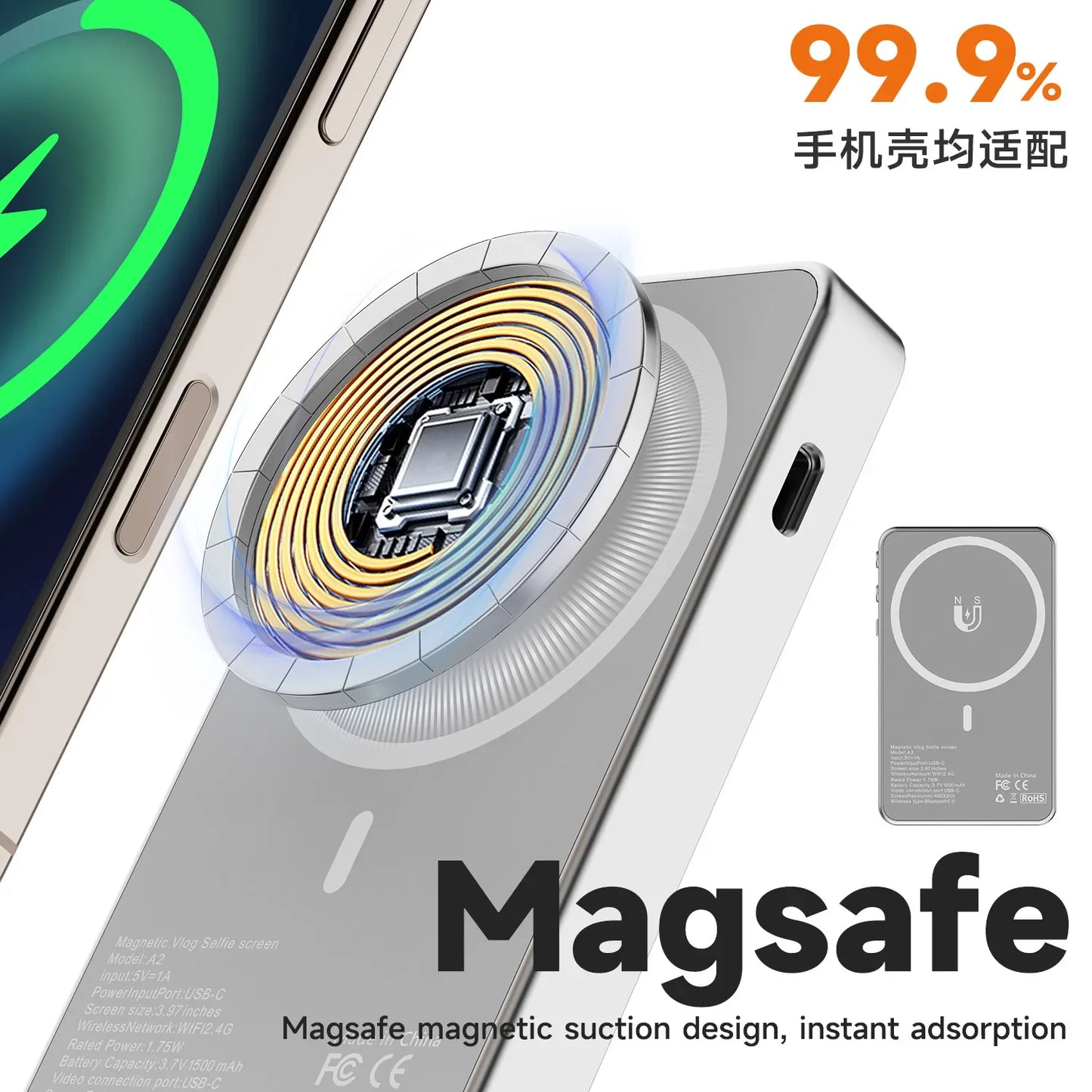 SHIYAN Magnetic Smartphone Selfie Monitor