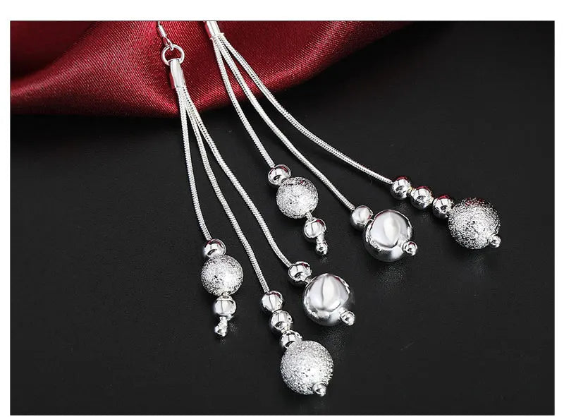Elegant Classic Blue Zirconia 925 Silver Jewelry Set