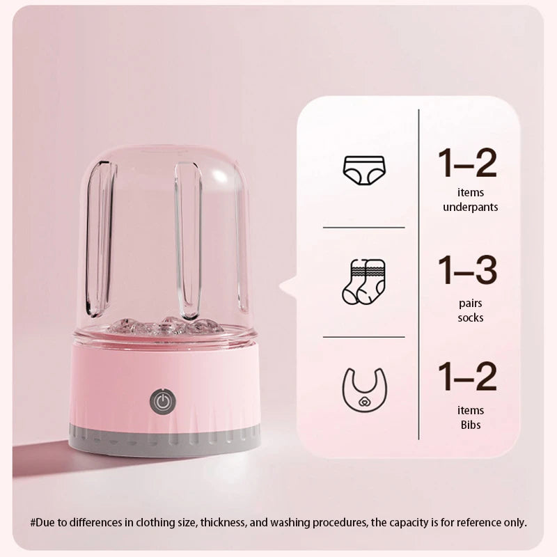 Mini Laundry Cup 1L Wireless Portable Underwear&Socks Automatic Washing Machine