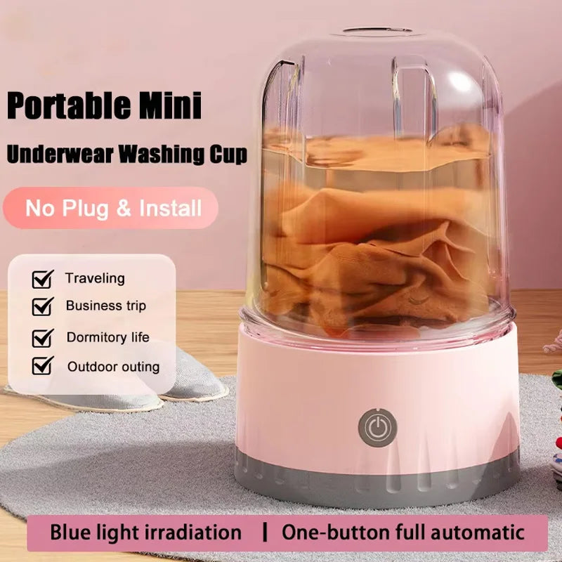 Mini Laundry Cup 1L Wireless Portable Underwear&Socks Automatic Washing Machine