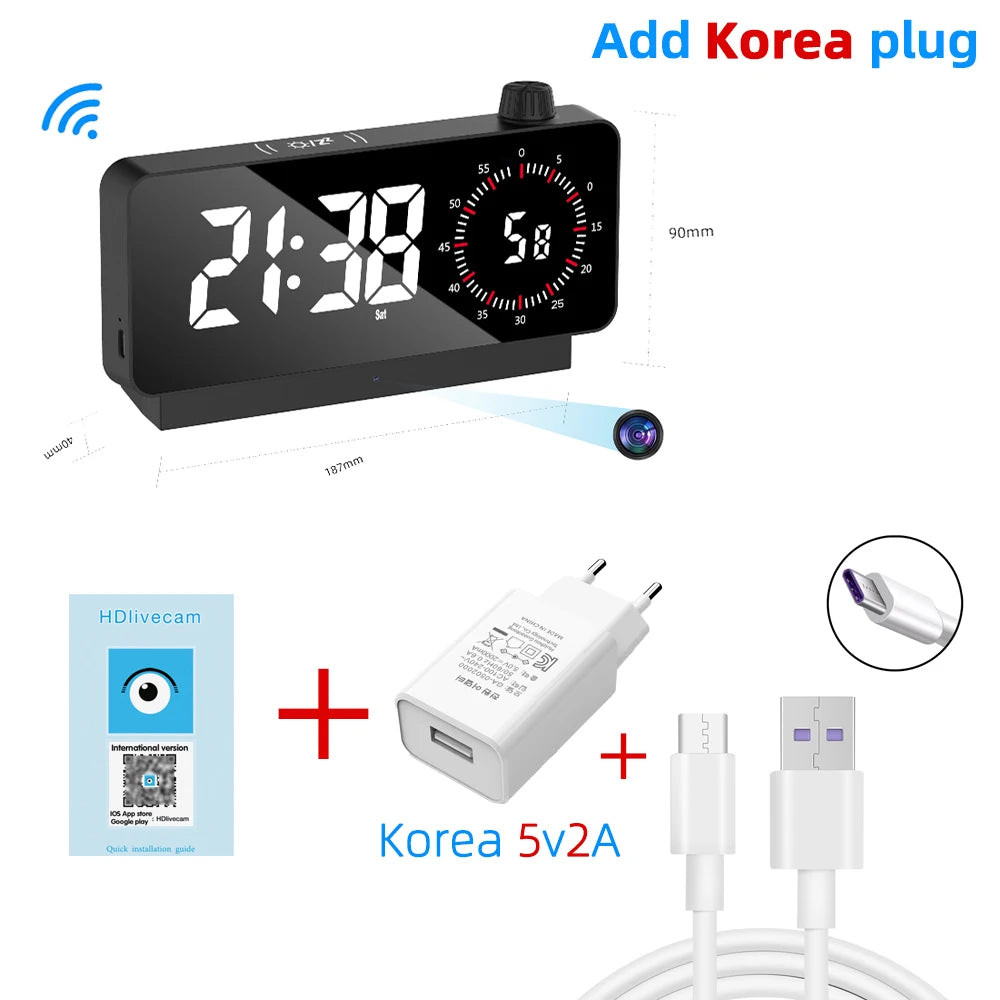 4K & 1080P HD WiFi Clock Camera – Smart, Secure, Invisible.