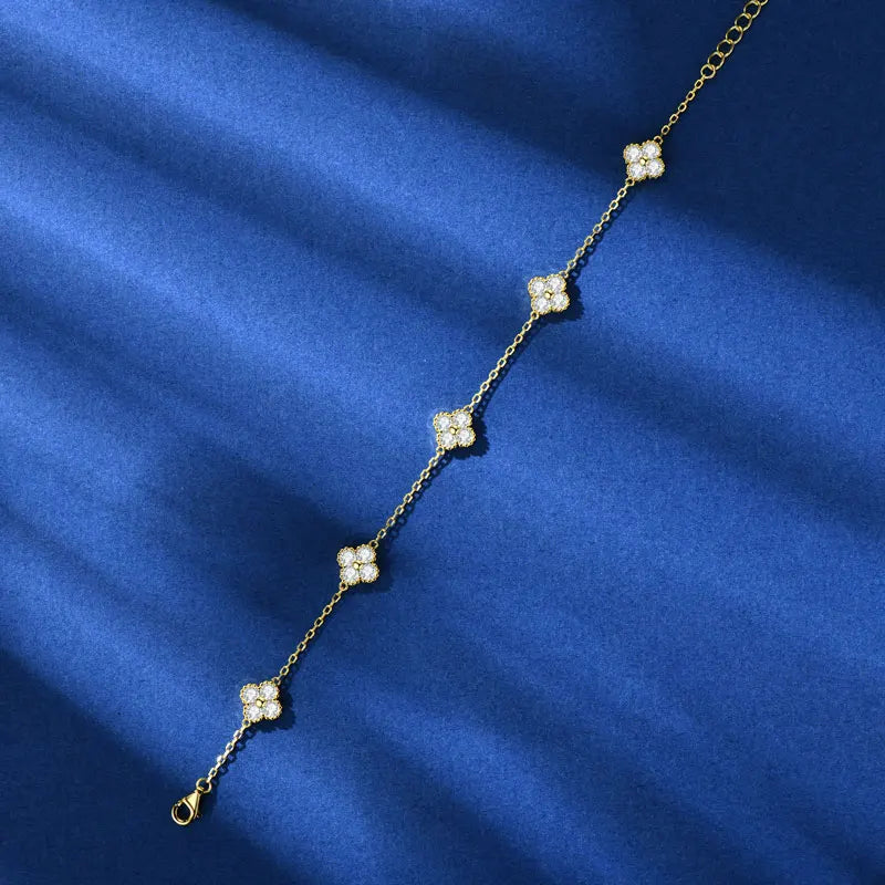 18k Gold Plated 925 Silver 3mm Moissanite Necklace Earrings Bracelet Sets 3 In 1
