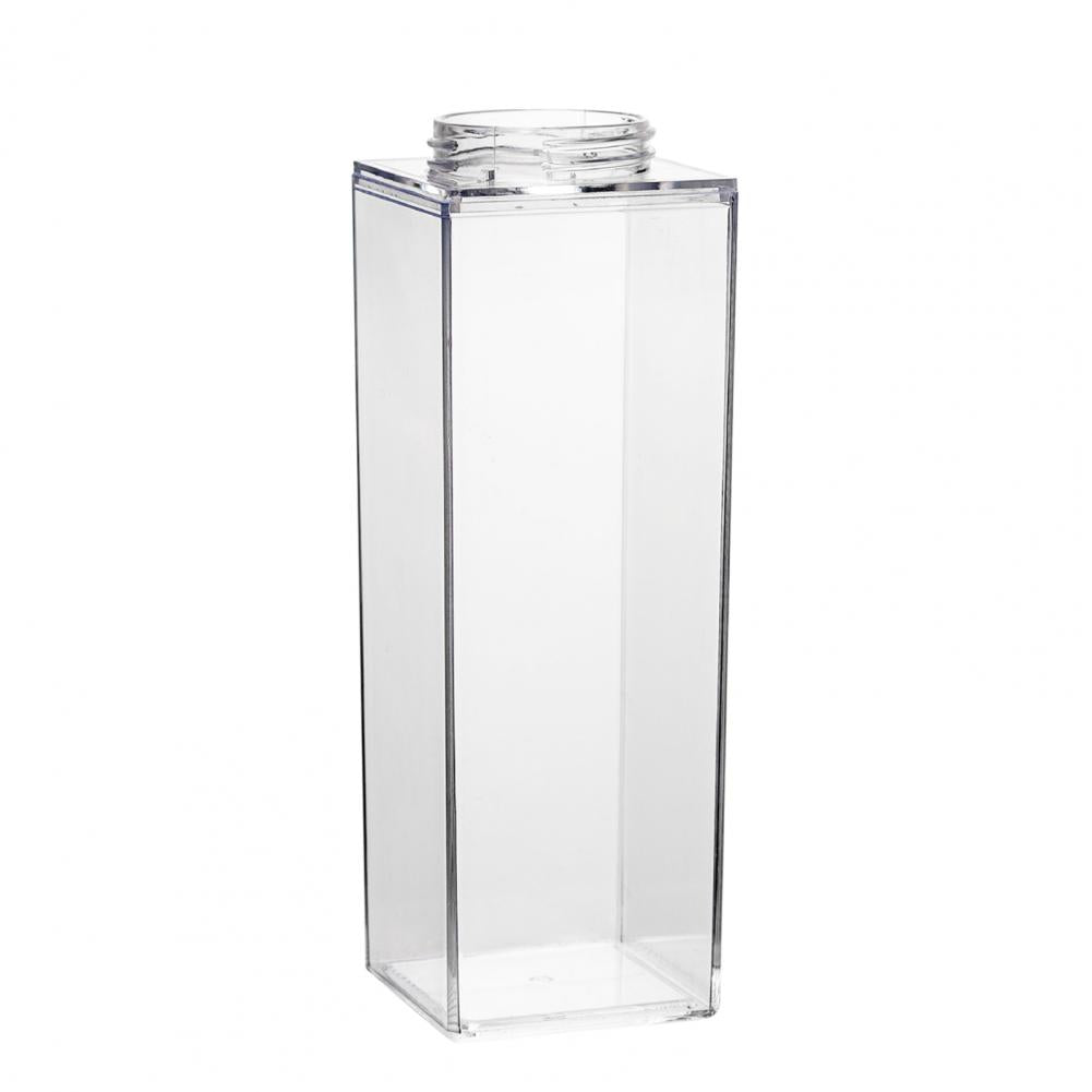 500/1000ml Water Bottle Transparent Large Capacity Square Milk