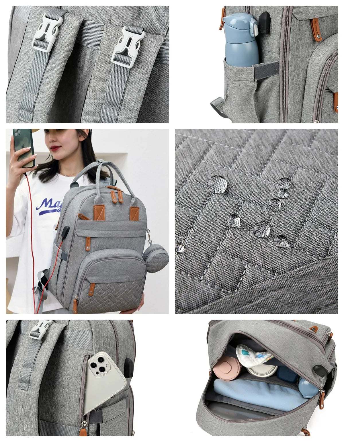 Diaper Bag Backpack Baby Essentials Travel Tote Multifunction