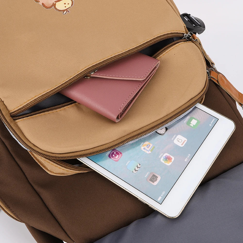 Capybara Backpack for Girls Boys Students Cute Kawaii Large Capacity Bookbag