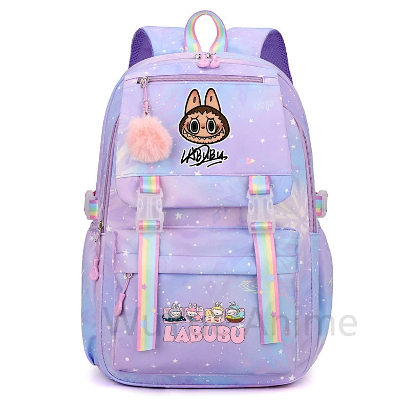 Mochila estampada fofa de anime para adolescentes estudantes crianças meninas meninos mochila escolar