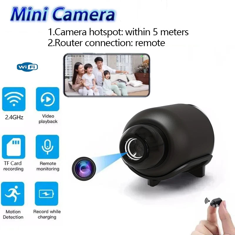 Nueva mini cámara X5 1080P con visión nocturna nítida, ligera, portátil y de primera calidad.