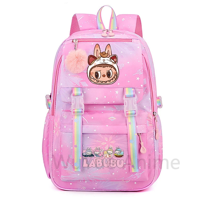 Mochila estampada fofa de anime para adolescentes estudantes crianças meninas meninos mochila escolar