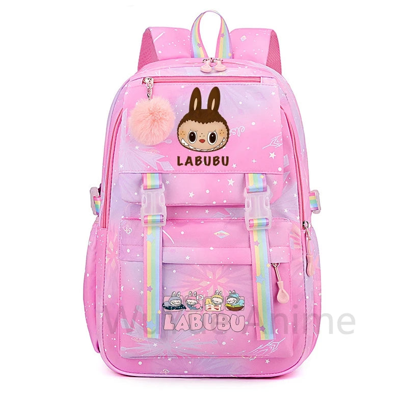 Mochila estampada fofa de anime para adolescentes estudantes crianças meninas meninos mochila escolar